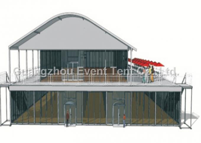 Tenda all'aperto di doppio Decker del balcone trasparente con il piano due per i sedili 500+