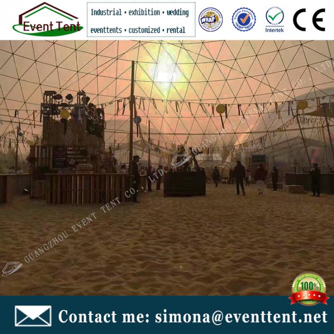 La grande tenda della cupola del parco di divertimenti su ordinazione, Metal la cupola geodetica per il centro sportivo