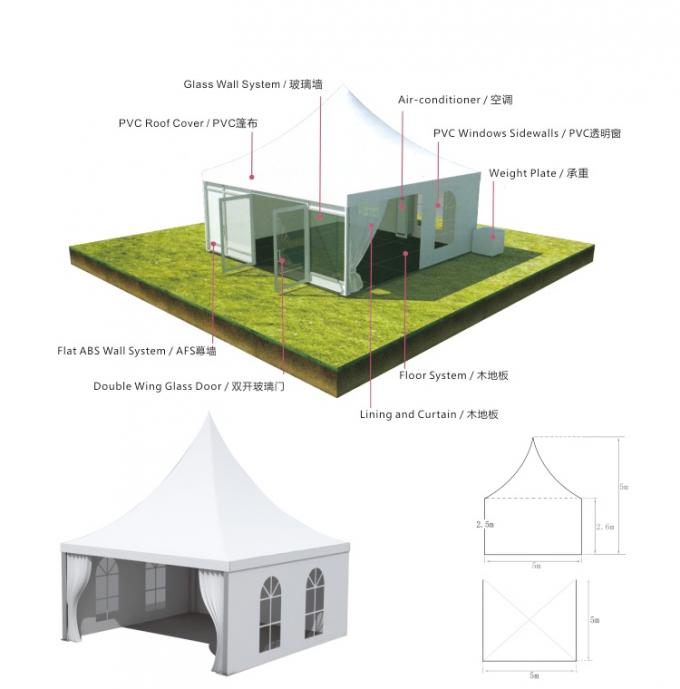 Tenda di alluminio della tenda foranea della pagoda di profilo per la grande arena all'aperto di evento