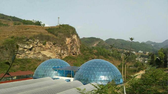Tenda di vetro di Glaming della mezza sfera della tenda della cupola geodetica con la struttura dell'iglù