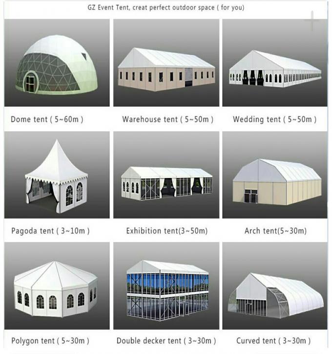 Grande tenda all'aperto su misura della tenda 20x50 mostra/di evento con le pareti dure dell'ABS