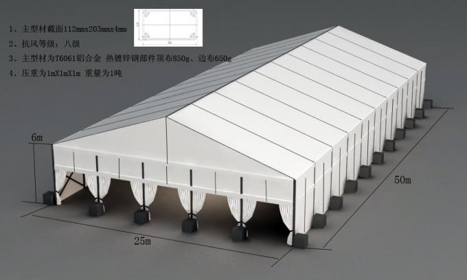 tenda temporanea del magazzino della struttura d'acciaio della costruzione di 20x25m con le pareti di panino