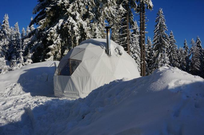 Tende di campeggio dell'iglù della tenda della cupola di Geo della località di soggiorno di inverno di Snowproof 200 Kg/Sqm