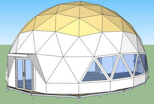 Serra all'aperto impermeabile della cupola geodetica di 100% 100-130 km/ora