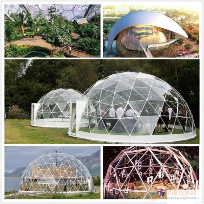 Grande tenda geodetica di vetro all'aperto commerciale della cupola per la serra