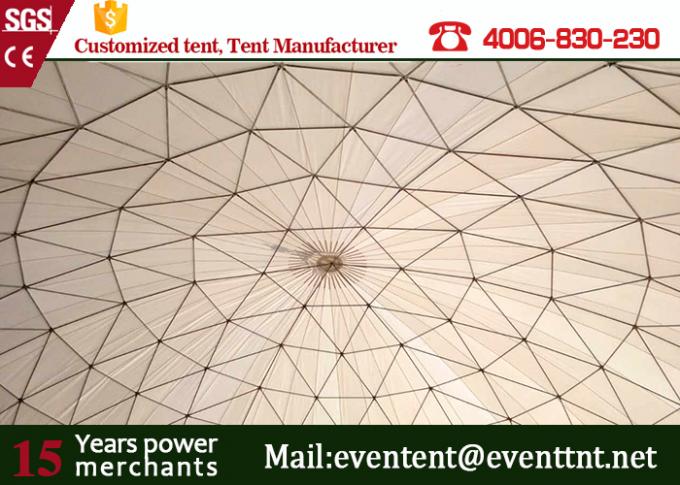 20 metri del diametro della cupola geodetica del riparo di materiale del PVC per gli eventi 15 anni di garanzia