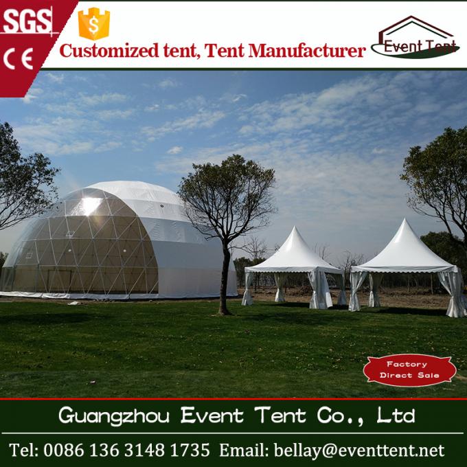tenda bianca della tenda foranea di nozze del diametro di 30m la grande con la immersione calda galvanizza il tubo d'acciaio