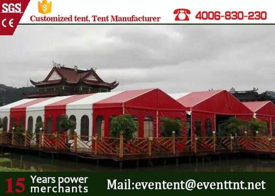 Porcellana Tenda professionale del partito della grande cima, tenda all'aperto su misura con il tetto rosso fornitore