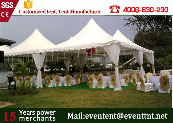 Porcellana Forte tenda strutturale del partito della pagoda della tenda foranea con la parete laterale bianca del PVC per l'evento di nozze fornitore