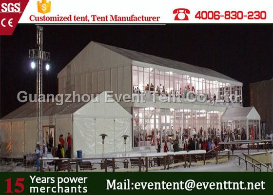 Porcellana Forte tenda del doppio ponte della tenda foranea della struttura con la struttura di alluminio per l'evento di mostra fornitore