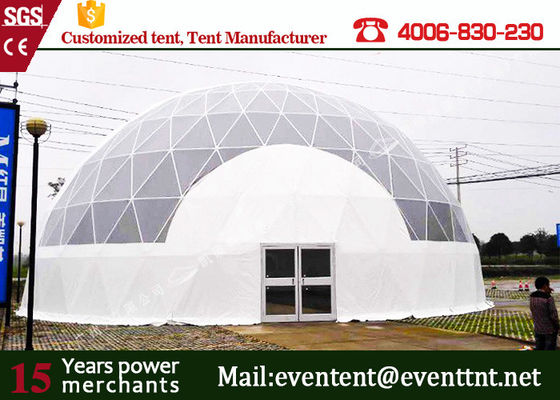 Porcellana Tenda della cupola geodetica dei sistemi del riparo della cupola con la struttura d'acciaio galvanizzata della immersione calda fornitore