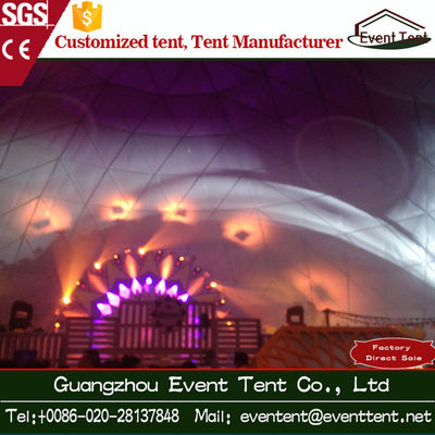 Porcellana Tenda all'aperto di evento della tenda trasparente della cupola geodetica per 1000 persone eccessive fornitore