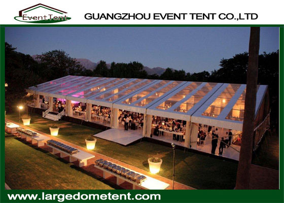 Porcellana Tenda all'aperto su ordinazione della festa nuziale di 600 persone con il tetto trasparente fornitore