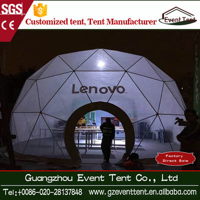 Porcellana Grande tenda all'aperto trasparente gonfiabile del baldacchino con la doppia porta di vetro dell'oscillazione fornitore