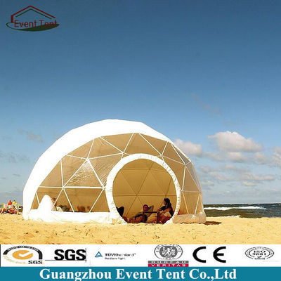 Porcellana Chiara tenda della cupola geodetica del riparo della spiaggia del tetto con il tessuto rivestito del poliestere del PVC fornitore