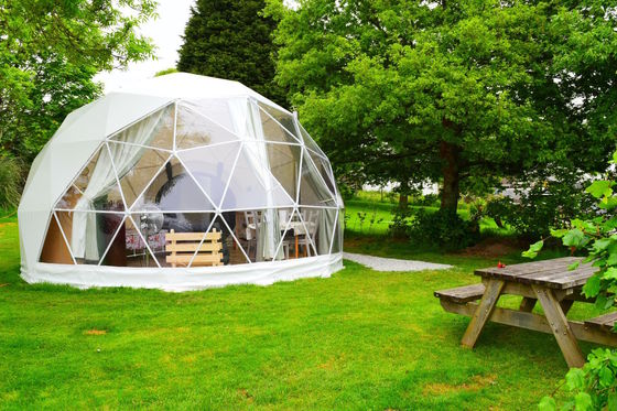 Porcellana Tenda trasparente della cupola geodetica della mezza sfera 25m del PVC per il partito/le nozze fornitore