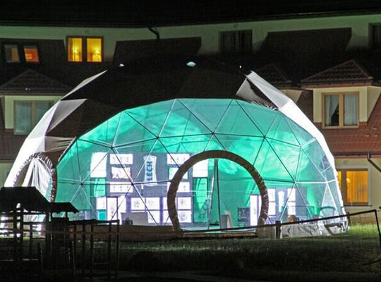 Porcellana Tenda di campeggio geodetica del tetto di pubblicità all'aperto chiara, diametri di 30m fornitore