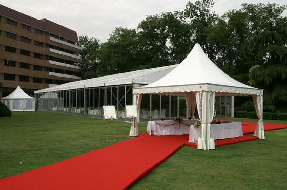 Porcellana Tenda di alluminio del partito della pagoda di pagina 6m, tenda su ordinazione di nozze della tenda foranea fornitore