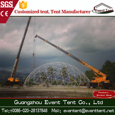 Porcellana Diametro geodetico durevole 15m della tenda della cupola del PVC della struttura d'acciaio grande fornitore