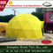 Tenda di campeggio di lusso a doppio foglio del PVC, piccola tenda gialla della cupola geodetica per il salone fornitore